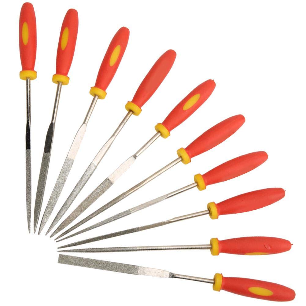 Fydun SandingJewelers, Hobby, Wood And More, 10PCS Needle File Set Hard Emery Wood Rasp File Shaping Tool for Metal Sanding for Metal Sanding, Sanding, Jewelers, Hobby, Wood And More Handcraft Tools