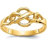JewelryWeb 14k Yellow Gold Solid Polished Free Form Knot Ring Size 6 Ring for Women
