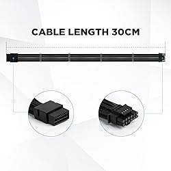 PCI-e 5.0 12VHPWR GPU Power Sleeved Cable