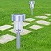 Solar Lights Outdoor - Solar Powered Pathway Lights , Stainless Steel Landscape Light For Lawn,Patio,Yard,Walkway,Driveway ( 12 PACK )