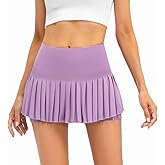 Raroauf Womens Pleated Tennis Skirts with Shorts High Waisted Mini Skirt Golf Skort Athletic Skirts Workout Pickball