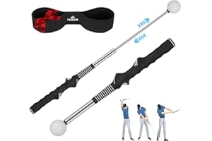 FODESAN Retractable Golf Swing Trainer – 2025 Golf Gifts with Arm Band,Training Aid for Grip Correction, Swing Click Feedback & Arm Connection,For Right & Left-Handed Golfers,Indoor & Outdoor Practice