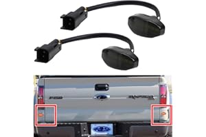 NJSBYL LED Side Marker Lamps for 2010-2014 Ford F150 SVT Raptor Pick Up Rear Back Side Marker Lights F150 Smoked Lens Red LED Turn Signal Light Kits