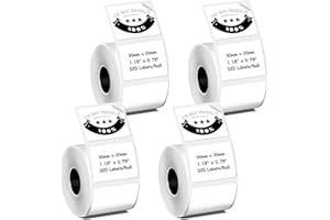 Thermal Labels Compatible with Phomemo M100/M110/M150/M221/M220/M120/M200/M250 Label Printer, 320 Labels/Roll, 1.18" x 0.79" 