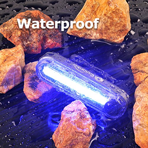 Colorday Ultra Bright Bike Tail Light USB Rechargeable Waterproof Bicycle Rear Light – Easy to Install High Intensity Blue Rear LED Accessories Fits on Any Bikes, Helmets (Blue)