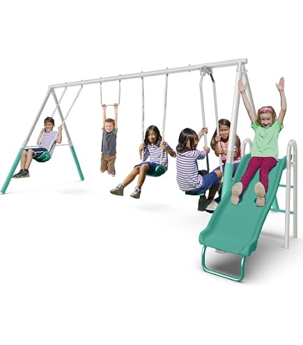 Amazon.com: Sportspower TSC-1002 Yonkers Metal Swing Set with