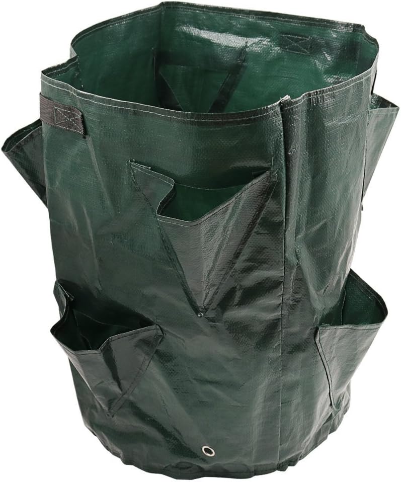 Auony 11 Gallon Strawberry Planter Bag Growing Bag with 8 Pocket Planter Grow Bag
