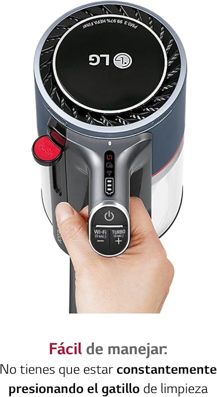 A9K-CORE2S - Aspirador Escoba, Kompressor 200W succión, con Doble batería y Sistema de compresión de Polvo, Silver