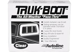 TrailFX Inflatable PVC Seal for Truck Cab to Camper Gap Fits Gaps Up to 3 Inches 24 x 16 Inch Clear Truck Pass-Through Window Seal Includes Fill Tube & Repair Kit
