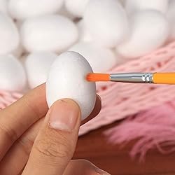 50Pcs Foam Eggs 1.5 Inch Tall White Craft Eggs