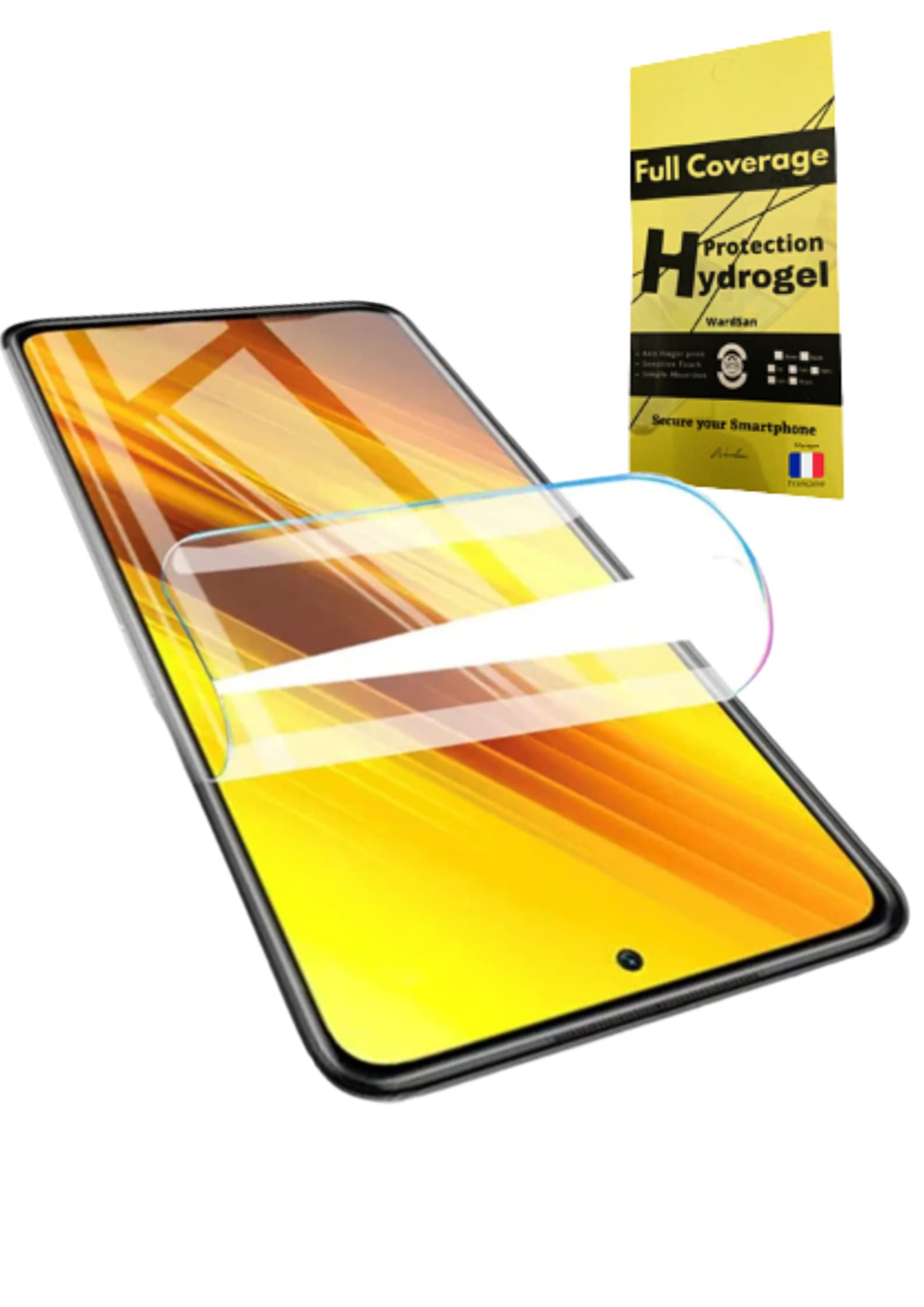 WardSan [2 Pieces For Huawei HONOR Magic 4 Pro 6.81 3D Hydrogel Screen Protector Films with Phone Holder for Selfie | Anti-Shock | TPU Case Compatible | Soft TPU Protector Film