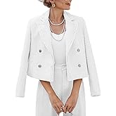 Mina Self 2026 Spring Women's Tweed Blazer Jacket - Fashion Warm Fully Lined Elegant Trendy Casual Cute Coat with Pockets
