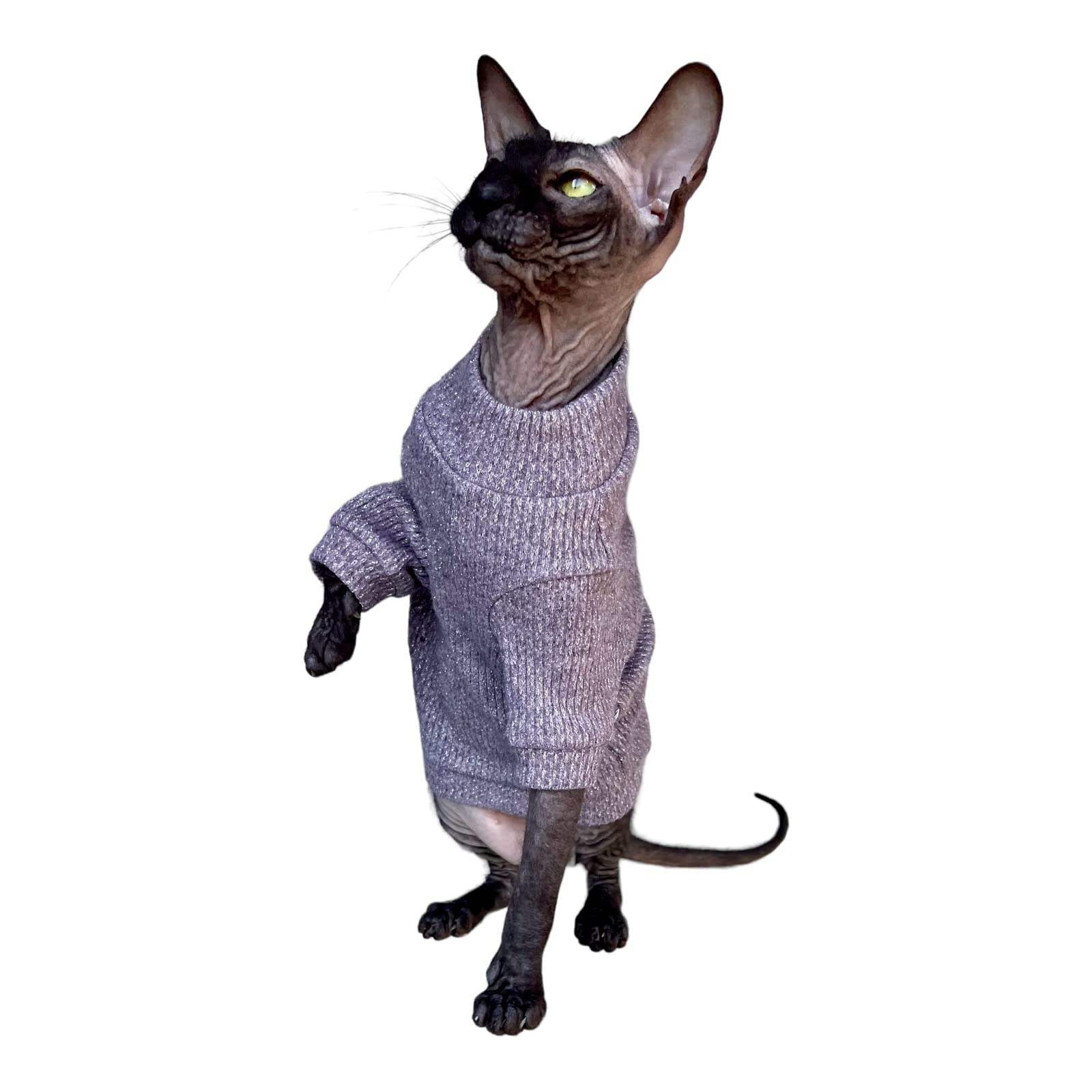 Kotomoda Cat's Sweater Sparkling mauve for Sphynx and naked cats (X-Small) — image 1