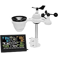 VEVOR 7-in-1 Wireless Weather Station, 7.5 in Color Display, Digital Weather Station Indoor Outdoor, for Temperature Humidity