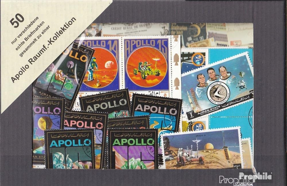 Prophila Collection 50 various Apollo Space Thematical Stamps (Stamps for collectors) Space
