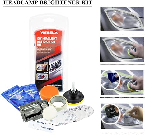 Kit De Rénovation De Phares De Voiture – 133 Pièces : Papier De Verre Grain 60 à 7000, Tampons De Polissage, Etc. - 9