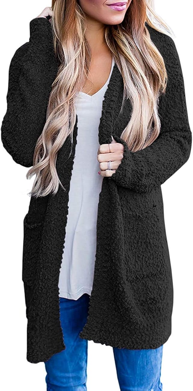 fuzzy cardigan sweater