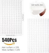 Redamancy 540 Pcs Self Adhesive Dots Hook Loop Dots 10mm White view 2