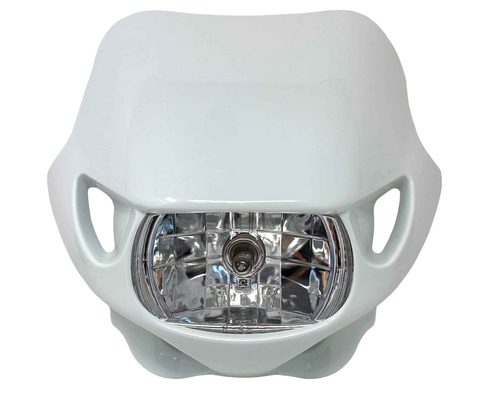 Alchemy Parts Universal Fitment Motorbike White Headlight Headlamp | Durable, and Easy to Install | Trail Bike, Motocross, Enduro | 12V 35W