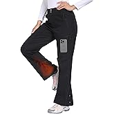 Zalify Womens Snow Ski Pants Waterproof Fleece Lined Insulated Softshell Warm Pants