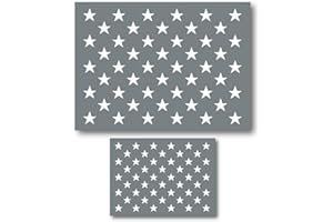 I LIKE THAT LAMP American Flag Stencil Template (2 Pack), 50 Stars for Painting USA Flag on Wood/Wall/Metal/Steel/Cornhole/Shed/Pallet, 2 Sizes (Large & Small), Strong & Reusable, Made in America by Small Business