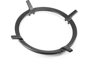 Hiorucet W10216179 Cast Iron Wok Ring, Wok Support Ring for Gas Stove GE, KitchenAid, Kenmore, Jenn-Air, Whirpool Gas Range Parts, Non Slip Wok Burner Rings Pan Stand Round Rack Holder Accessories.