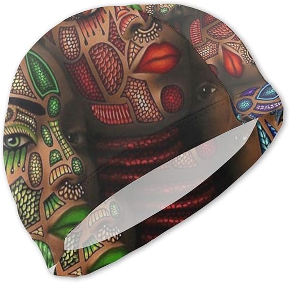 SFHJK Gorro de natación Afro African American Black para Mujer Tipo