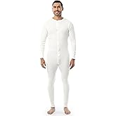Indera Men's Cotton Rib Knit Union Suit