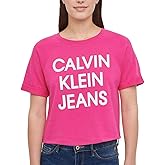 Calvin Klein Jeans Womens French Terry Logo Crop Top