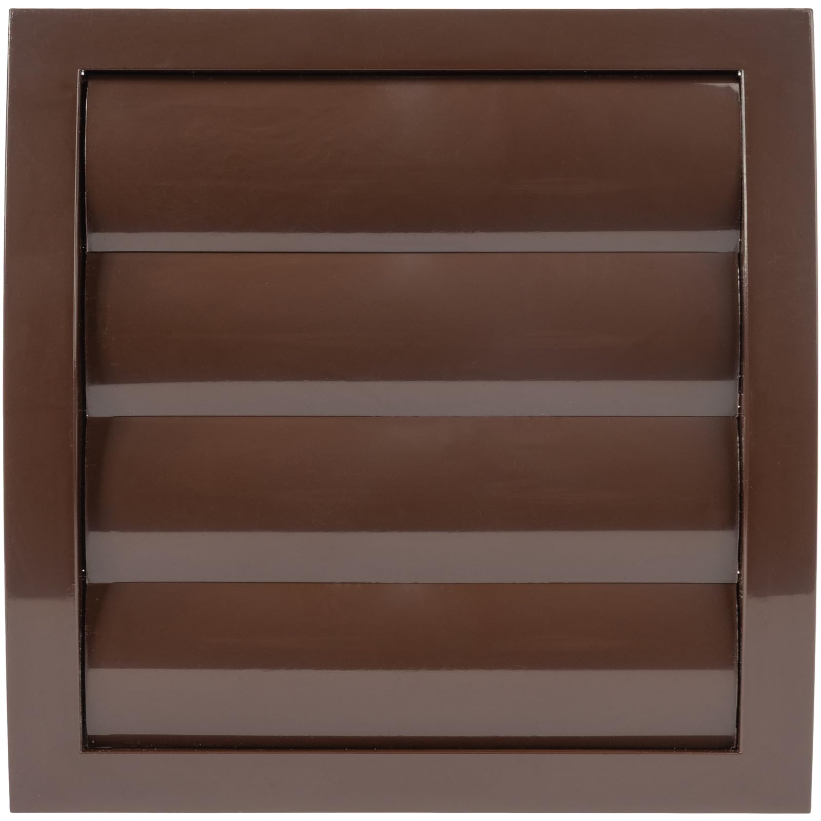 Vent Systems Ø150 mm / 6" Inch - Brown Air Vent Lightweight Plastic Cover - Louvered Outdoor Opening Flap Vent Built - in Protective Mesh Screen HVAC for Home Improvement