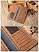 Rswsp Men's Bifold Leather Breast Pocket Card Holder Purse Suit Long Wallet Checkbook