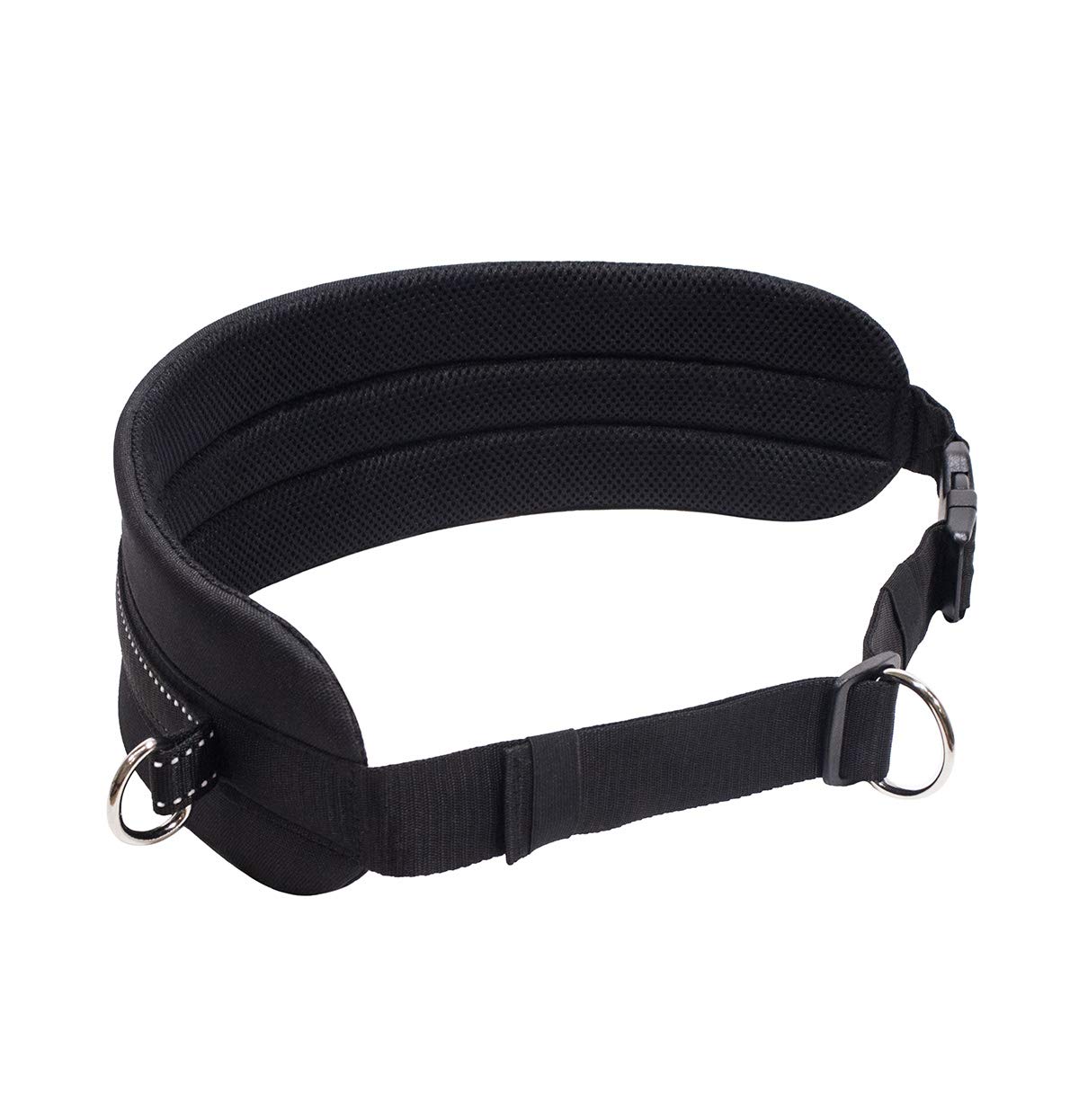 LASALINE Canicross Belt for Dog Lead Dog Trekking Belt in Black