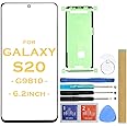 HLTECH S20 Outer Lens Screen Front Glass Replacement for Samsung Galaxy S20 5G G9810 Series 6.2" (Black)