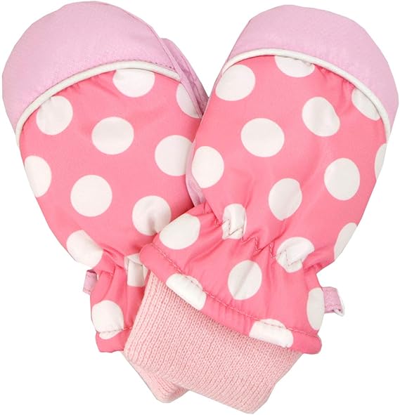 Amazon Co Jp ベビーミトン 手袋 子供 赤ちゃん ベビー 女の子 ミトン スノーグローブ 水玉柄 ピンク Ts 3 4才 服 ファッション小物