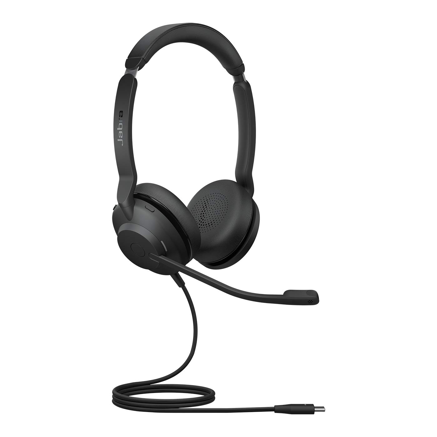Jabra Evolve2 30 Headset - Stereo headphones with noise cancelling - UC Certified - with 2-microphone call technology - USB-C cable - Black