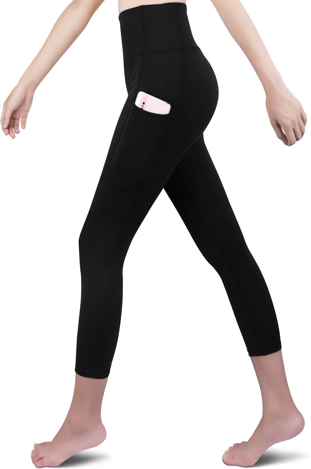 GRAT.UNIC Leggings Sportivi Donna,Donna Capri Leggings con tasche  laterali,Maglia Eleganti Leggings Sport,Allenamento Opaco Yoga Fitness  lencicol Abbigliamento sportivo Abbigliamento
