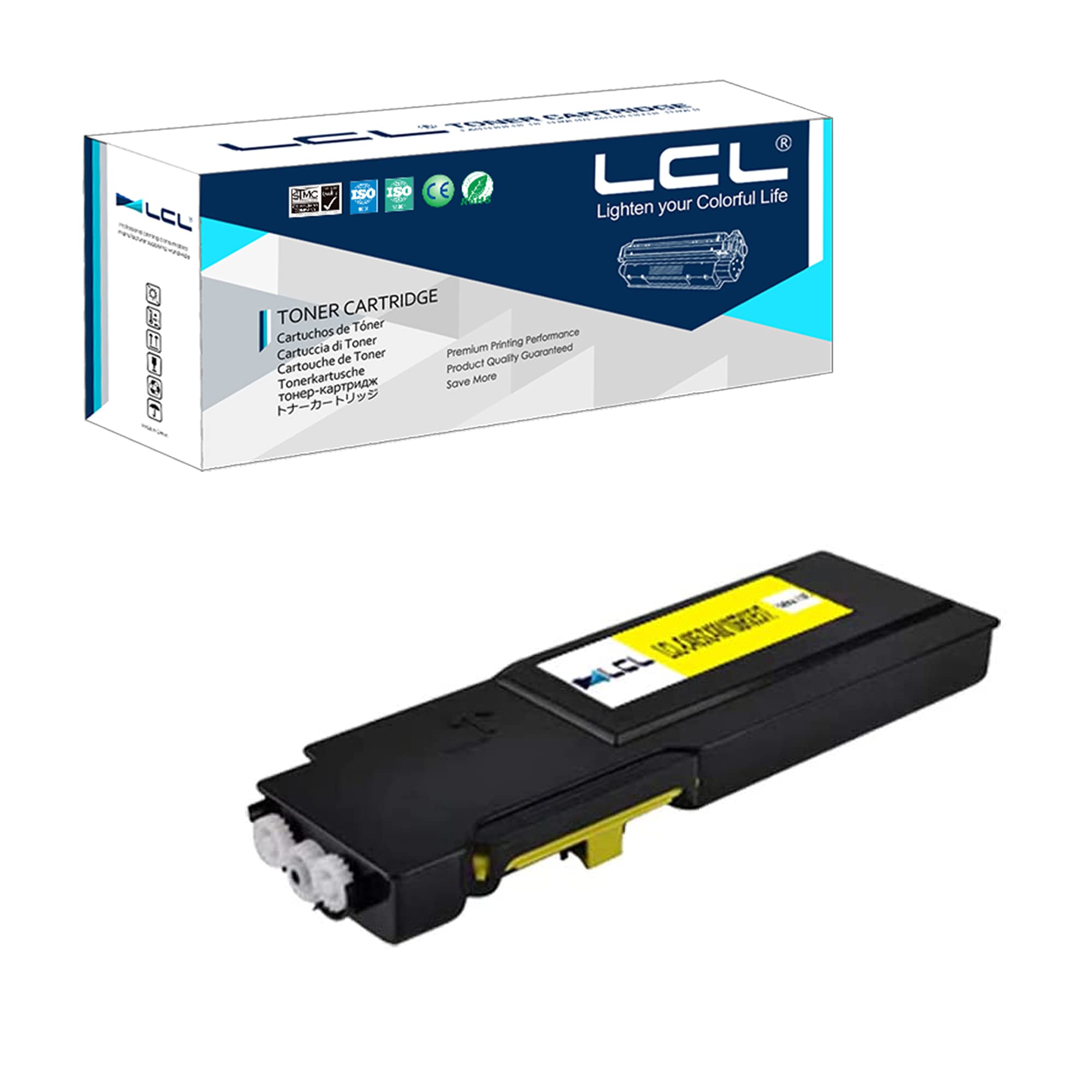 LCL Remanufactured Toner Cartridge C400 C400V C400N C400DN C405 C405V C405N C405DN 106R03501 106R03517 4800Pages (1 Yellow) Replacement for Xerox