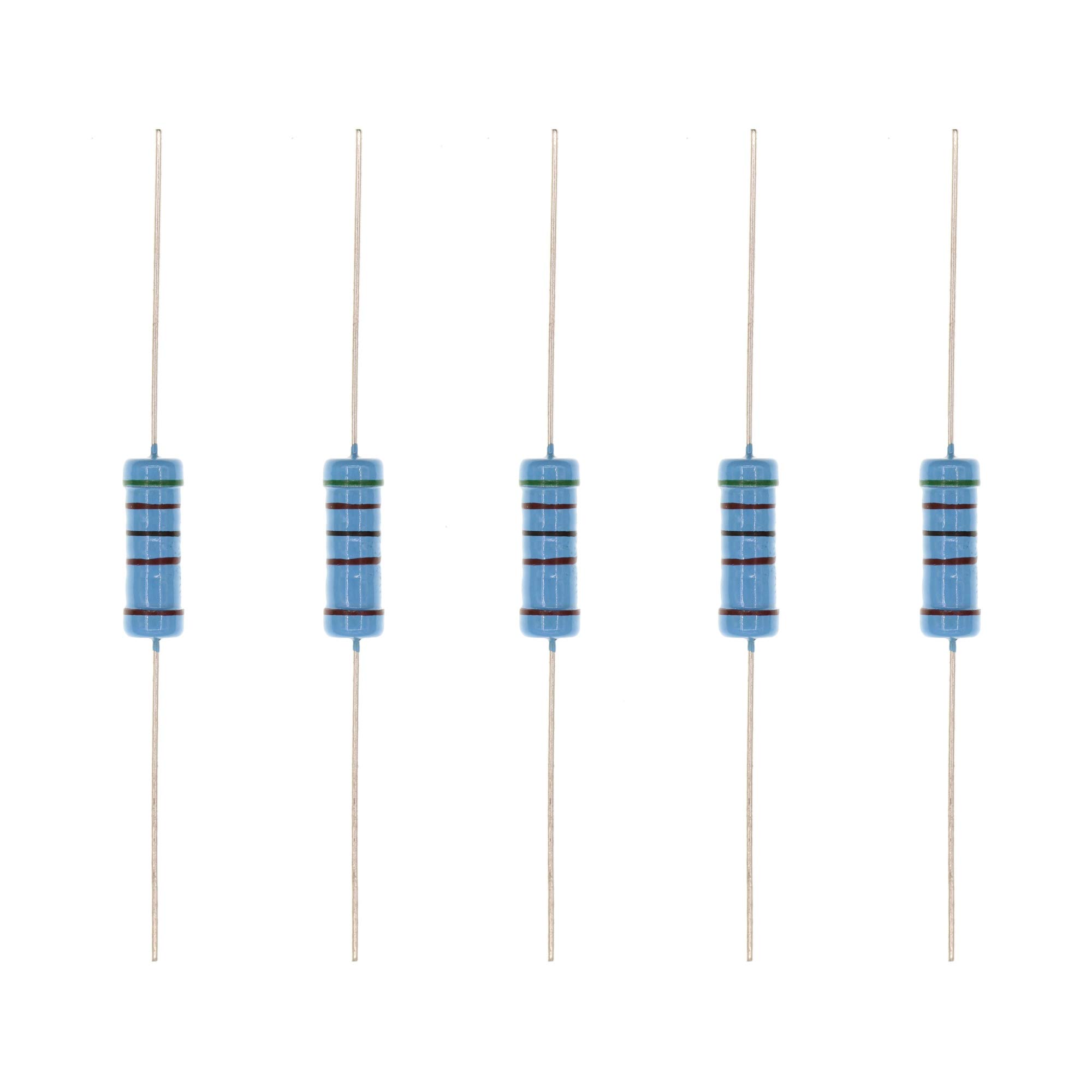 HUABAN 20PCS 3W 3 Watts 5K1 Ohm 1% Metal Film Resistor
