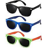 BEALER Kids Polarized Sunglasses for Girls Boys UV Protection Sun Glasses Flexible Rubber TPEE Shades for Children Age 3-9