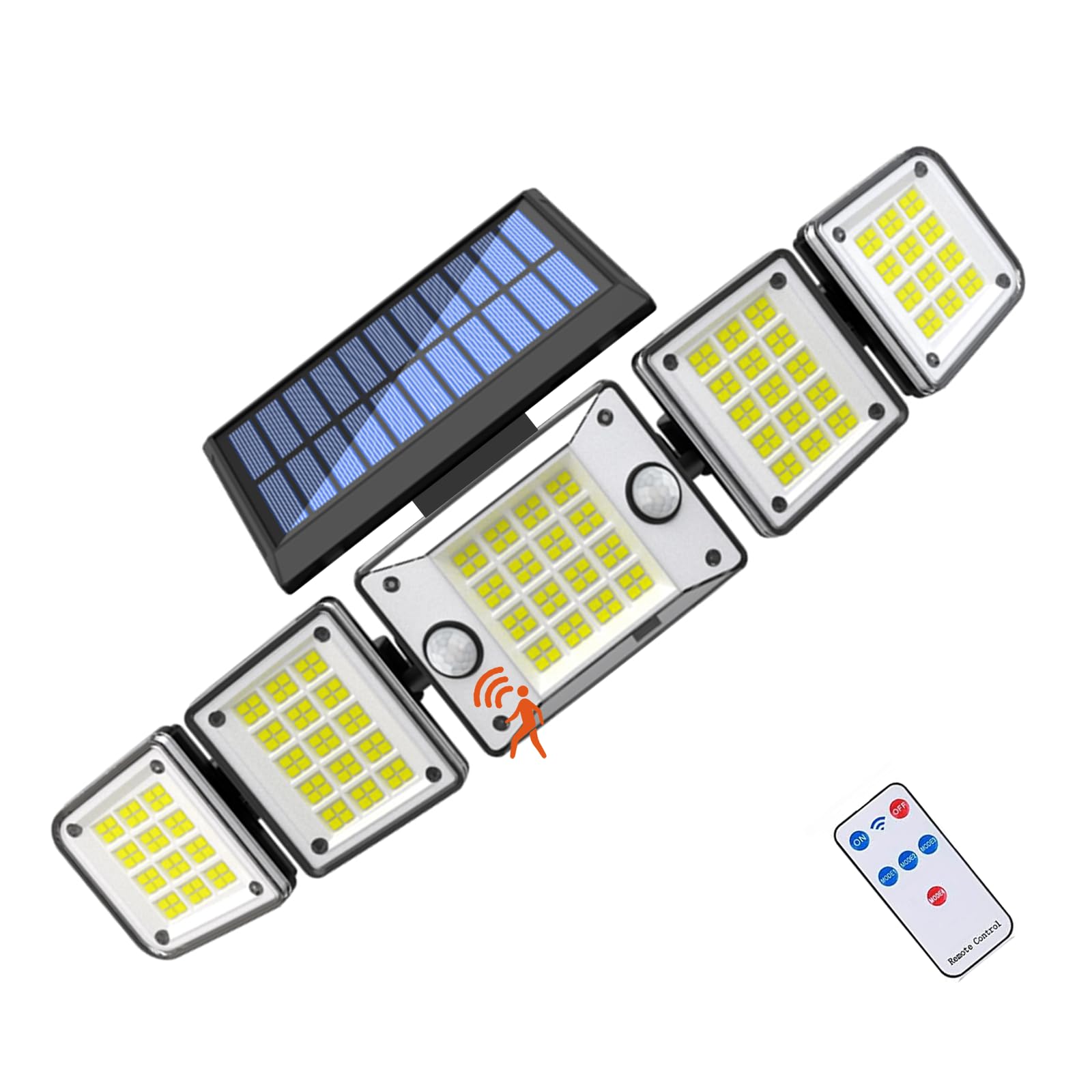 Photo 1 of ***FOR PARTS ONLY****NONFUNCATIONAL***
Outdoor Solar Flood Lights, 280 LEDs, 3000LM, Motion Sensor & Remote, 5 Adjustable Heads | 300° Wide Angle, IP65 Waterproof, Energy-Efficient Security Lights for Yard, Garage, Patio, Pool
