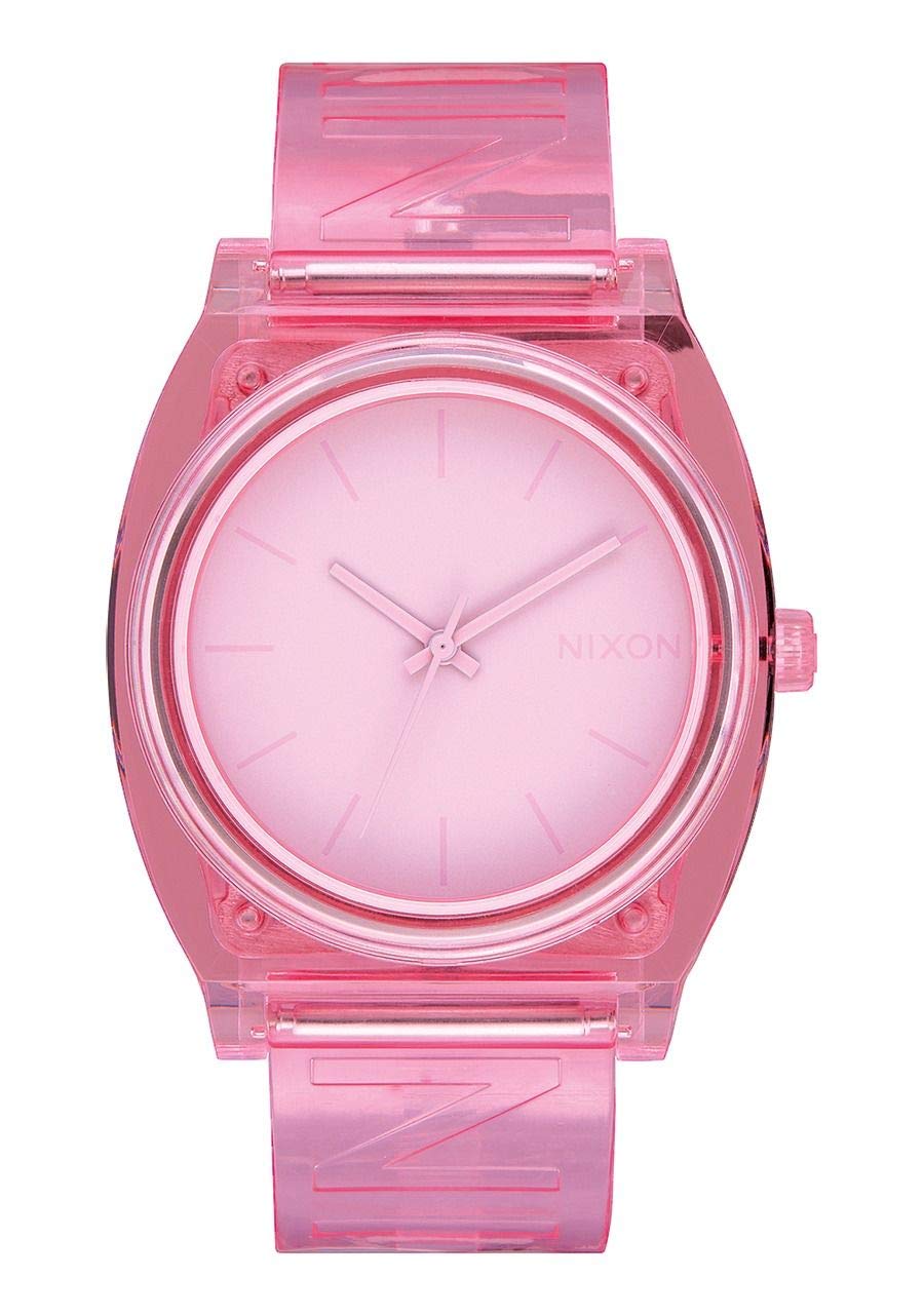 Time Teller P A119 - Pink - 100m Water Resistant Men's Analog Fashion Watch (40mm Watch Face, 20mm Pu/Rubber/Silicone Band)