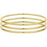 Elegance 11 designs 2mm/3mm Gold Plated Bangles Bracelets Set For Women Non Tarnish, Stainless Steel Bracelets Jewelry Stackable Thin Minimalistic Waterproof Gold Bangles