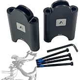 Aerobar Riser Kit, 70mm Height Adjustment, Compatible with Profile Design T+, ZBS, Sonic Ergo, Supersonic Ergo, J2/J3/J4, Subsonic, 31.8mm Clamp, M5 &times; 85mm Bolts, Black
