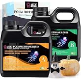 LET'S RESIN Polyurethane Resin, 60oz Fast Cured Resin Within 10 Minutes | 2 Part Casting Resin,Low Viscosity &amp; Low Odor Pourable Liquid Plastic for Casting Models, Prototypes &amp; Resin Craft