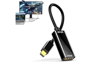 Flsazrx Mini DisplayPort to HDMI Adaptor，Mini DP(Thunderbolt Compatible) to HDMI 4Kx2K Converter Gold-Plated Cord for MacBook