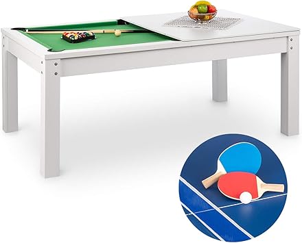 Oneconcept Liverpool - Mesa de Juego 3 en 1, para Comer, de Ping Pong, Mesa de Billar: