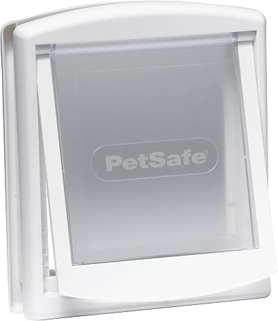 PetSafe Original 2 Way Pet Door Medium White Manual Lock Durable Frame