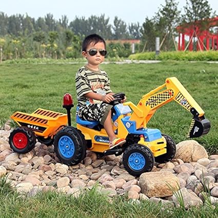 childrens riding excavator