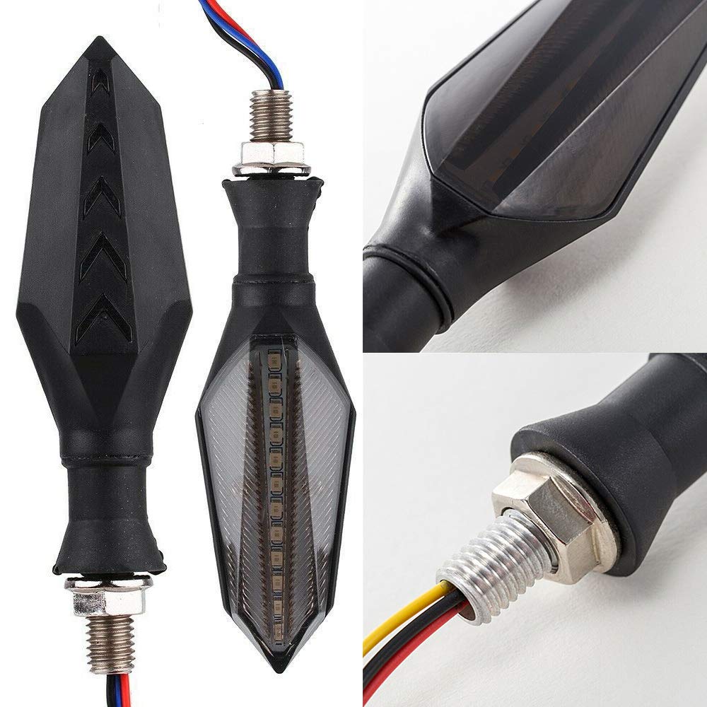 atv electrombile etc. nosii nosii moto led clignotant clignotant s/&eacute;quentiel feux clignotants avant clignotants jaune bleu lumi/&egrave;re couleur 2pcs pour diff/&eacute;rentes motos