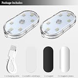 Zosppei 2 PCS Car LED Interior Lights 7 Colors USB Rechargeable Ambient view 5